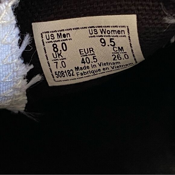 Vans Womens 9.5 Classic Slip On Sneaker Shoes Color Block Purple Black Blue - Picture 7 of 8